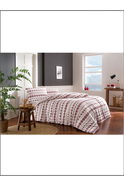 Taç Flanel Nevresim Takımı Trinity Kahve Çift Kişilik