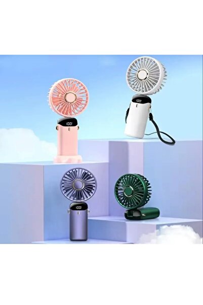 RAYTENG Mini Klima Led Göstergeli Sarjli El Fani Vantilatör 5 Kademeli Hiz Se...