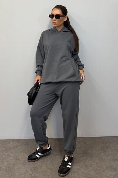 Madmext Mad Girls Smoked Hooded Γυναικείες αθλητικές φόρμες Mg1225