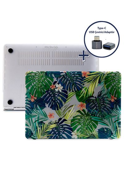 Mcstorey حافظة ماك بوك اير M1 مقاس 13 بوصة Flower01nl (13.3 بوصة M1 CHIP AIR) متوافقة مع A2337 A2179 A1932 باللون الأخضر الفاتح