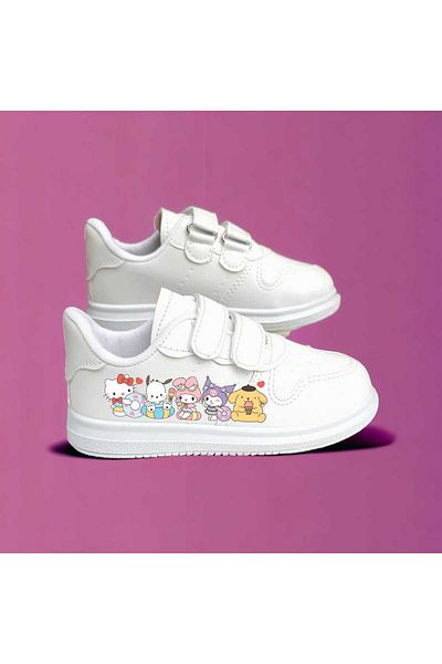 LİASSHOES Purples Hello Cats Kurominik Melodica Printed Sneakers for Girls