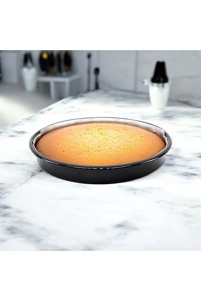 emaye market 34 cm Enamel Baking Tray Large Size Round Zinc Tray 34X6Cm Healthy Enamel Pastry Baklava Tray