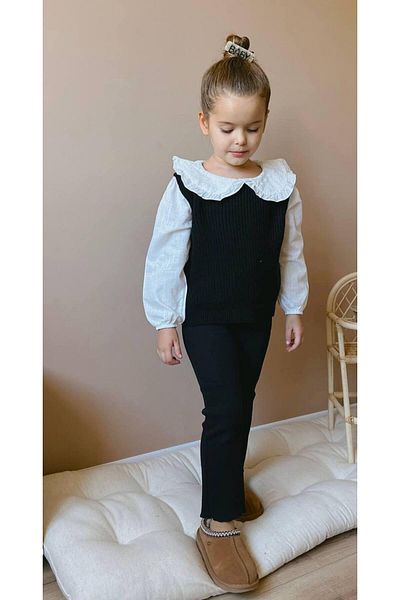 MİO Black Sweater Set Suit Black