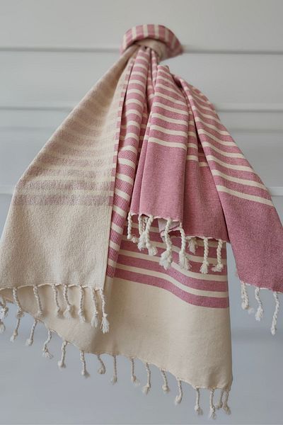 Sevim 100% Cotton Sunbed Towel - Sea & Pool Towel - Beach Cover 80X190 Cm-Fuchsia
