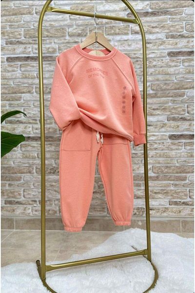 MİO Unisex Kids 3 Thread Neon Salmon Memories Suit Salmon