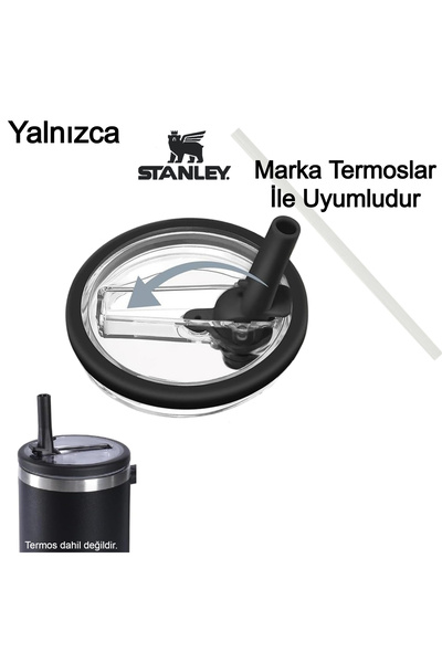 Besify Stanley Quencher Uyumlu 40 Oz Pipetli Termos Sızdırmaz Kapak Sızdımaz Seti