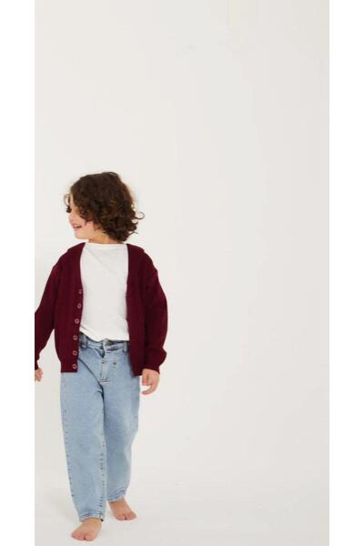 MİO Erkek Çocuk Bordo Hırkalı Jean Takım Bordo