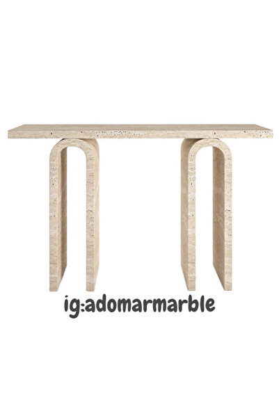 MKM MERMER TRAVERTEN MERMER DRESUAR, Şık ve Modern Konsol Masası, Antre İçin ...
