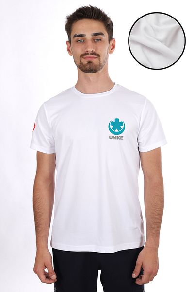 Pratik Medikal White Umke Dry Touch Crew Neck T-Shirt Unisex