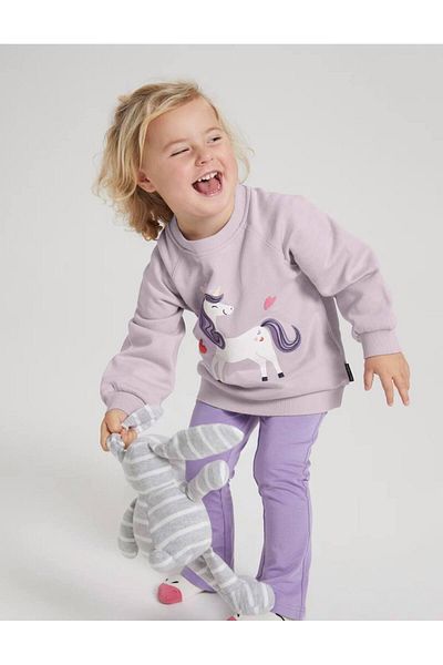 MİO Unicorn Girl's Suit Lilac
