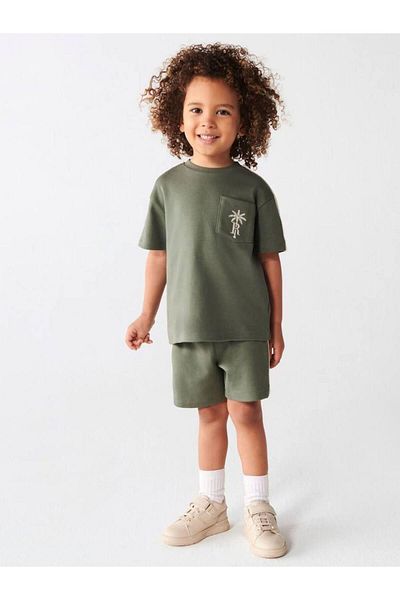 MİO Boy's Green Bottom Top Set Khaki