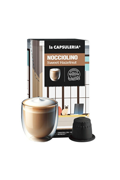 La Capsuleria Crema de alune Nocciolino, 10 capsule compatibile Nespresso, La Capsuleria