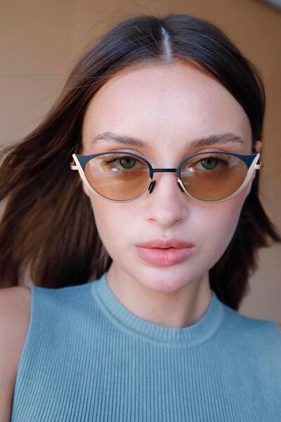 Bilge Karga أليجرا نظارة شمسية باللون البني الذهبي