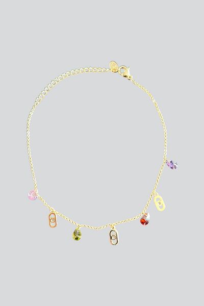stravis Gold Charm Anklet