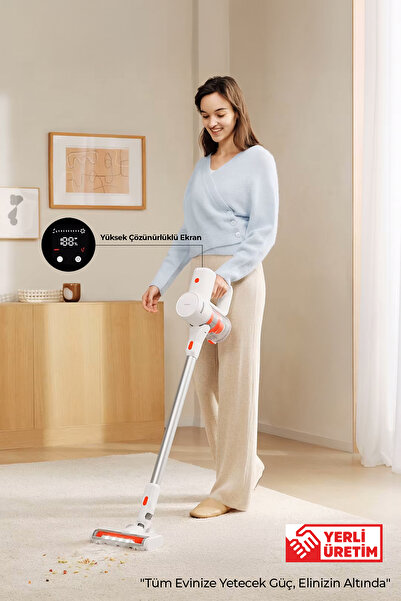 ROBO HIKİNG Serisi Şarjlı Dikey Süpürge Beyaz