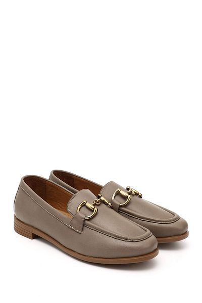GÖNDERİ(R) Women / Girls Mink Buckle Genuine Leather Loafer Shoes