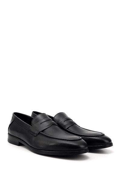 GÖNDERİ(R) Men's Black Genuine Leather Loafer Shoes