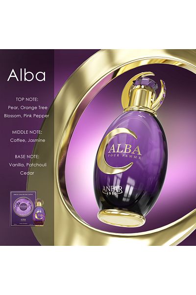 Anfar 1950 ALBA Pour Femme Extrait de Parfum, 100ml