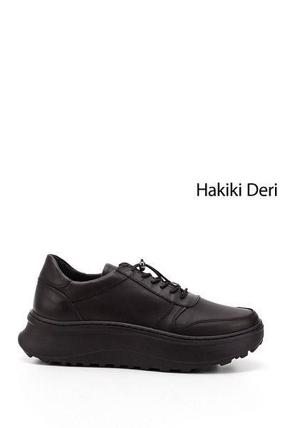 GÖNDERİ(R) Pantofi de damă/fete din piele naturală confortabilă cu șireturi din cauciuc
