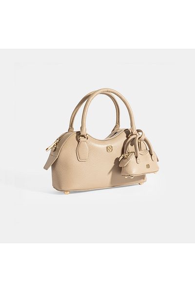 Desa Women's Mink Leather Bag Mini Handbag with Accessories