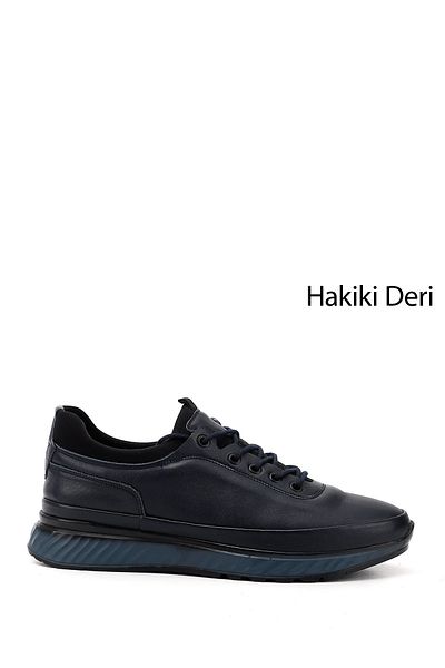 GÖNDERİ(R) Navy Blue Antique Gön Γνήσιο δέρμα με κορδόνια Gel Σόλες Ανδρικά αθλητικά παπούτσια casual 01909
