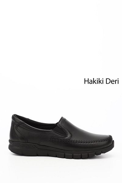 GÖNDERİ(R) Women/Girls Black Genuine Leather Comfort Shoes
