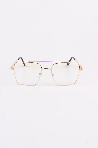 MACERATİ Unisex Transparent Gold Rimmed Image Glasses