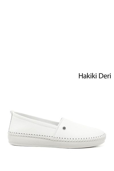 GÖNDERİ(R) Pantofi confortabili din piele naturală albă pentru femei/fete