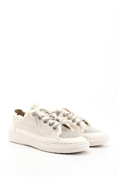 GÖNDERİ(R) Women's Beige Denim Knitwear Stone Comfort Sneaker