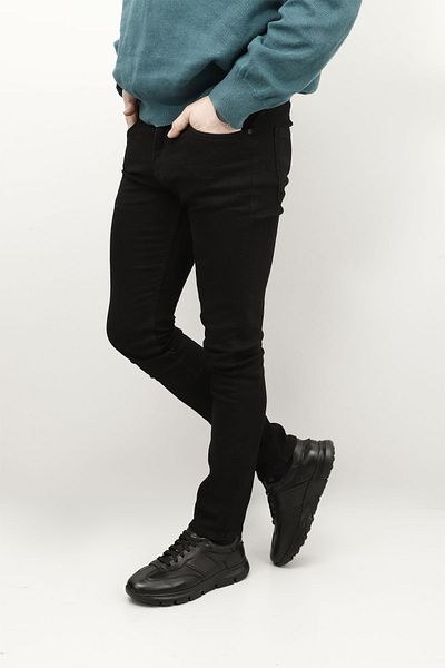 GÖNDERİ(R) Men's Black Lace-Up Genuine Leather Sneakers