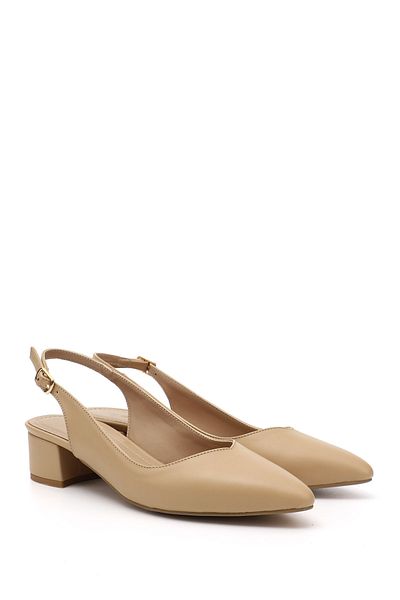 GÖNDERİ(R) Women/Girls Nude Pointed Toe Slingback Shoes