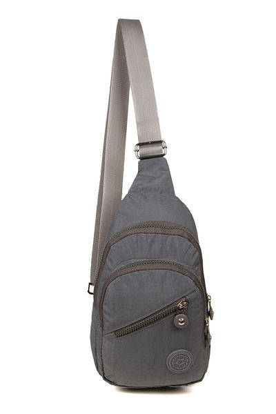 Newish Unisex Crinkle Αδιάβροχη τσάντα, Τσάντα ώμου και στήθους Cross Strap, Bodybag, Γκρι Χρώμα
