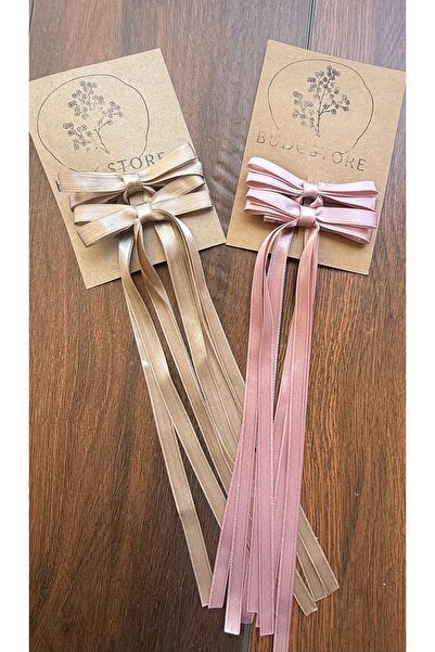 Budgstore 4 Lü Saten Fiyonk Toka Seti Yılbaşı Saç Tokası