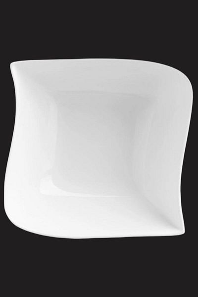 Secret de Gourmet Wave Elegant Design Square Porcelain Bowl White 14cm