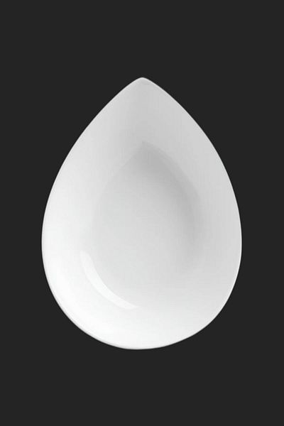 Secret de Gourmet Porcelain Heat-Resistant Drop Serving Bowl White 21 x 16cm