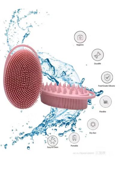 Prime by Javaudan Silicone Body Scrubber, Exfoliating brush, 2 in 1 Bath and Shampoo Brush, Scalp Ma