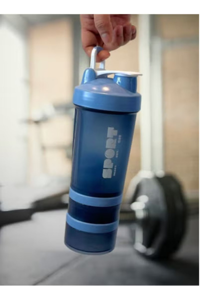 Prime by Javaudan SPORT Protein Shaker Bottle Portable Supplement Mixer Cup with Powder Storage for Running Cycling Fi