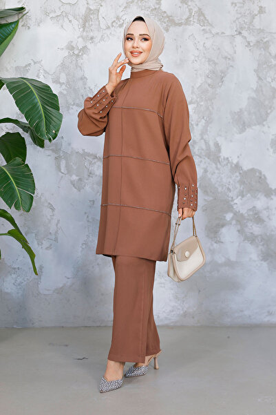 Neva Style Σετ σοκολάτας με κέντημα με πέρλες - 65883CK