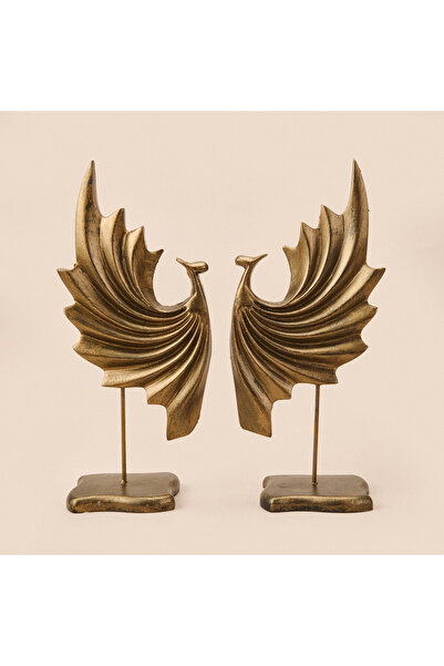 Evidea Deco Dragon 2'li Dekor - Gold - 32 cm