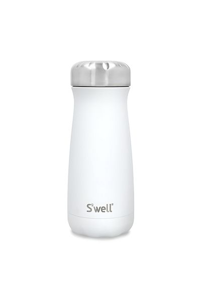 rexa Vacuum Insulated Traveler Water Bottle White and Silver 470ml
