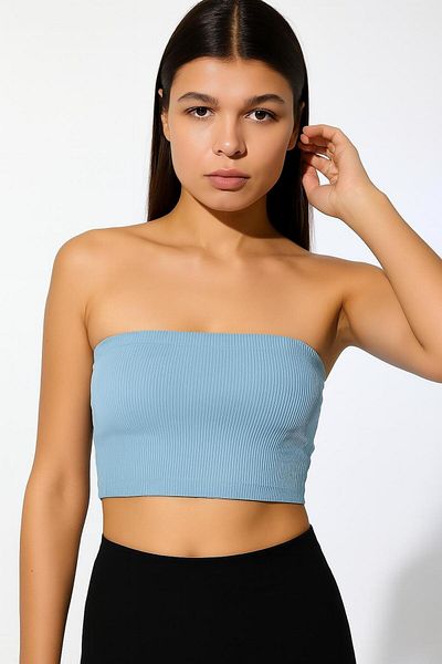 HAKKE Seamles Strapless Crop Bustier