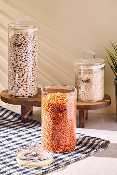 Perotti Hudson 3 Size Borosilicate Glass Jar 450-750-1150 ml