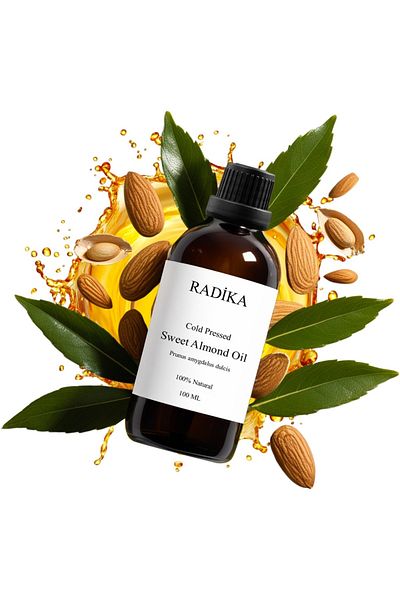 Radika Aromatherapy Λάδι γλυκό αμυγδάλου, ψυχρής έκθλιψης, 100% αγνό, ΒΙΟΛΟΓΙΚΟ, Φυσικό, 100 ml