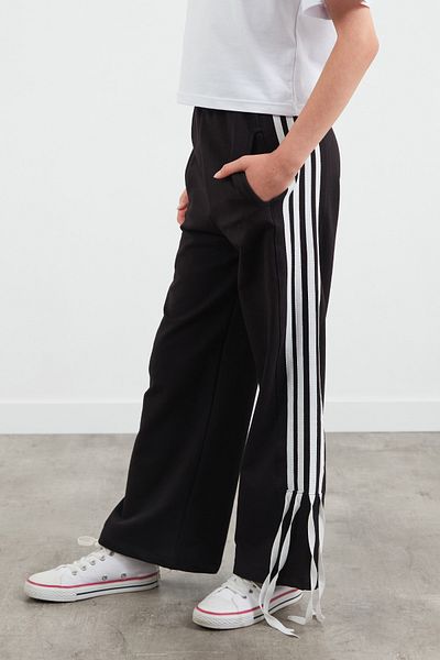 Fulla Moda Girl's Tracksuit Pants with Side Stripes and Ribbons
