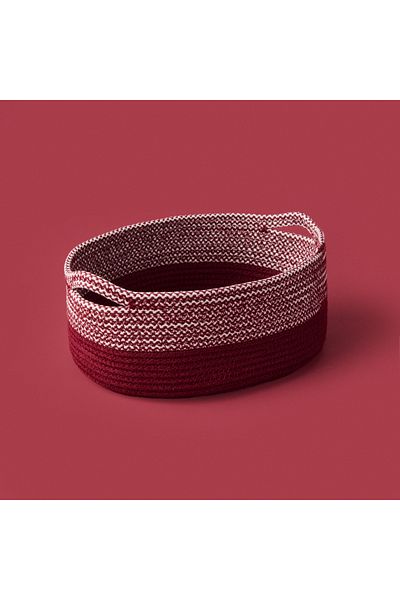 Simple Living Earthy Hues Decorative Basket - Claret Red - 26X20X9 cm