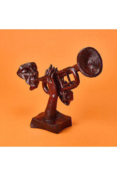 Evidea Deco Trompetista Dekor - Kırmızı / Siyah - 27x32 cm