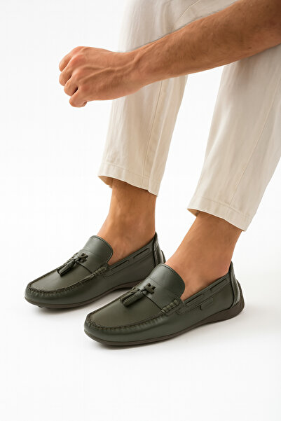 Safari Ayakkabı Lisbon Men's Belted Tasseled Genuine Leather Loafer