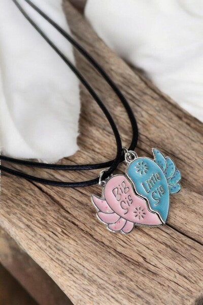 MakeWell MıknatıslıAbla Kardeş Mıknatıslı 2li Kolye Best Friends 2li Genç ve Çocuklar İçin Kolye