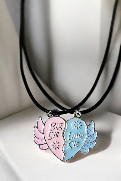 MakeWell MıknatıslıAbla Kardeş Mıknatıslı 2li Kolye Best Friends 2li Genç ve Çocuklar İçin Kolye