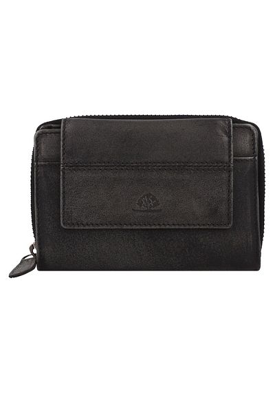 Greenburry Destressed Wallet RFID protection Leather 13.5 cm